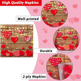 96 Pcs Valentine's Day Party Paper Plate and Napkins Valentine Party