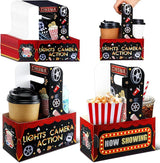 20 Pieces Movie Night Snack Trays with Handles Movie Night Party