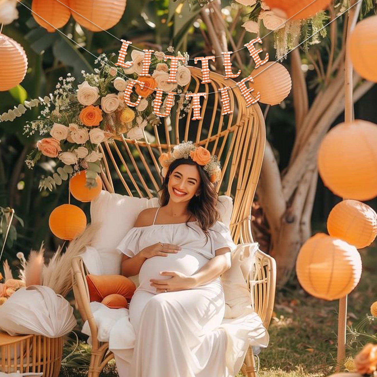 ZAIBIANHAO Little Cutie Banner - Citrus Themed Baby Shower