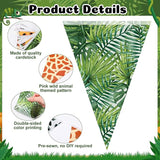 5 Pcs Jungle Zoo Animal Print Decoration Safari Birthday Banner Wild