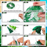 18 Pcs Summer Tropical Party Decoration Palm Leaf Hanging Paper
