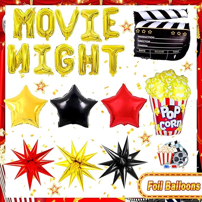 150pcs Movie Night Decorations Movie Themed Party Decorations Movie