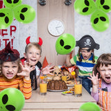 65Pcs Alien Balloons Green Alien Party Latex Balloons UFO