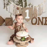 1st Birthday Decorations Boys High Chair Banner With One Cake Topper
