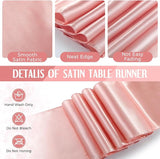 Breling 8 Pack White and Rose Gold Disposable Plastic Tablecloths and