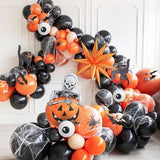 Halloween Balloon Arch Kit with Pumpkin Explosion Star Foil Balloons