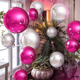 KatchOn, Hot Pink and Silver Balloons - 22 Inch Pack of 14 | Silver