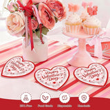 30 PCS Valentine's Day Plates Heart Shaped Plates 9 Inch Disposable