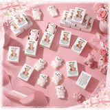 Wettarn 24 Sets Bear with Pink Bow Gifts Cute Stress Balls with Bear
