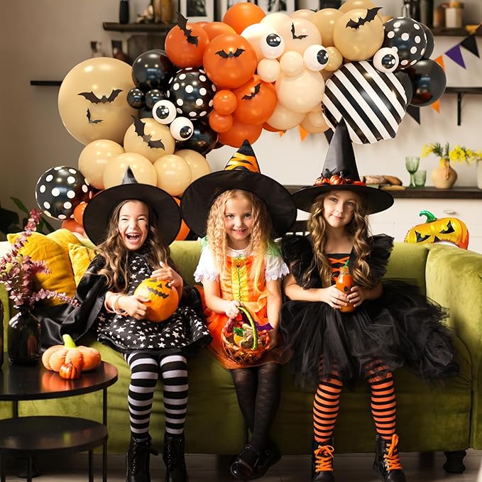 Orange Halloween Balloon Arch Garland Orange Sand White Party