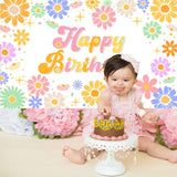 Avezano Groovy Daisy Birthday Banner Daisy Flower Birthday Party