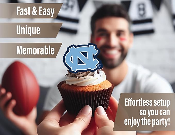 UNC Party Supplies for Football, Birthday Gift, Graduation Party