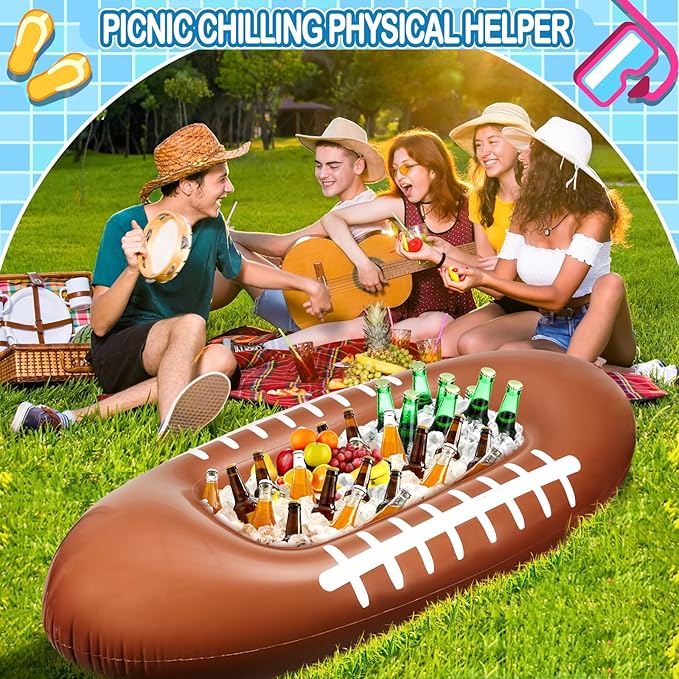 2 Pcs Inflatable Football Drink Cooler Football Party