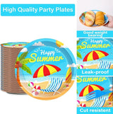 50 Guests Beach Plates and Napkins Party Supplies Summer Birthday