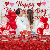 183PCS Happy Valentine's Day Party Supplies Red Love Heart