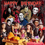 Horror Birthday Party Decorations 50 Pcs Halloween Theme Kit with