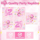 96Pcs Two Nado Pink Tornado 2nd Birthday Party Plates Supplies Party