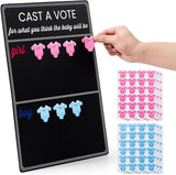 Gender Reveal Voting Board Game Set with 144 Stickers Cast Your Vote