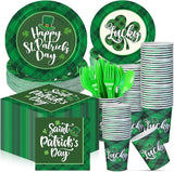 210 Pcs Happy St Patrick's Day Party Supplies Plates Napkins