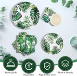 171 Pcs Hawaiian Luau Party Supplies Tropical Palm Leaves Tableware
