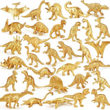 Gold Plastic Mini Dinosaur Figures Toys 48PCS Party Favors Supplies