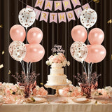 2 Set Rose Gold Christmas Table Balloons Foil Spray Table