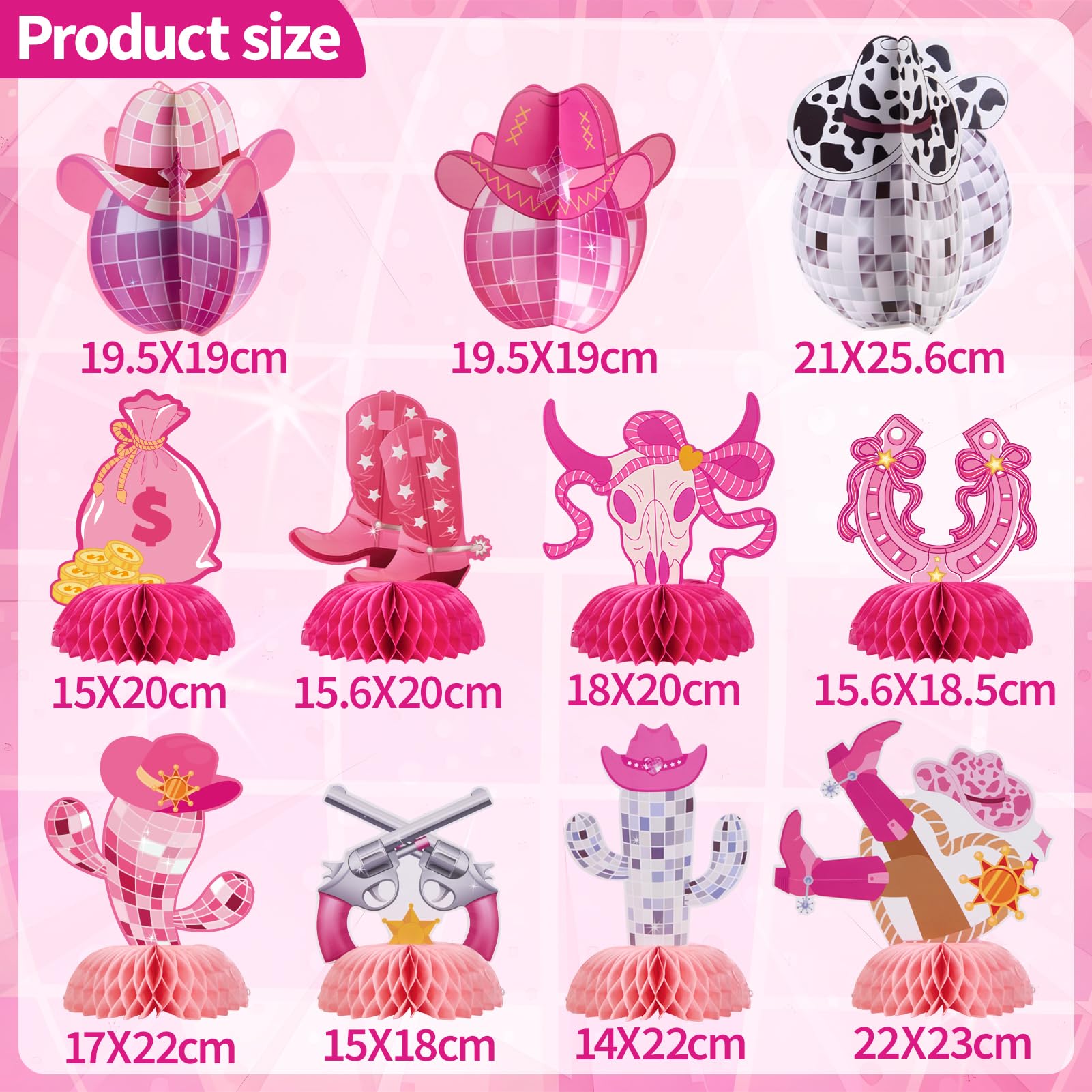 11pcs Cowgirl Party Decorations,Cowgirl Bachelorette Party Decorations