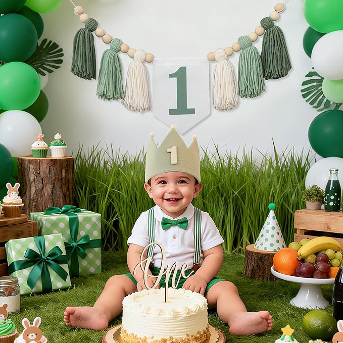 Wild One High Chair Banner For 1st Birthday Party Boy Decorations