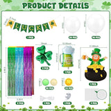 137 Pcs St Patrick's Day Balloons Party Decorations Shamrock Foil