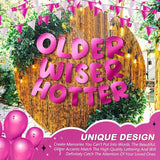 Fulmoon Set of 3 Pre Strung Older Wiser Hotter Glitter Banner Funny #8