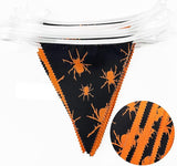 32Ft Orange Black Halloween Party Decorations Spider Skull Bats