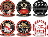 60 Pcs Movie Night Paper Plates 9 Disposable Heavy Duty Now Showing