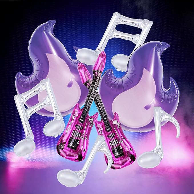K pop Music Hunter Balloons,Purple Guitar Balloons,Purple Flame