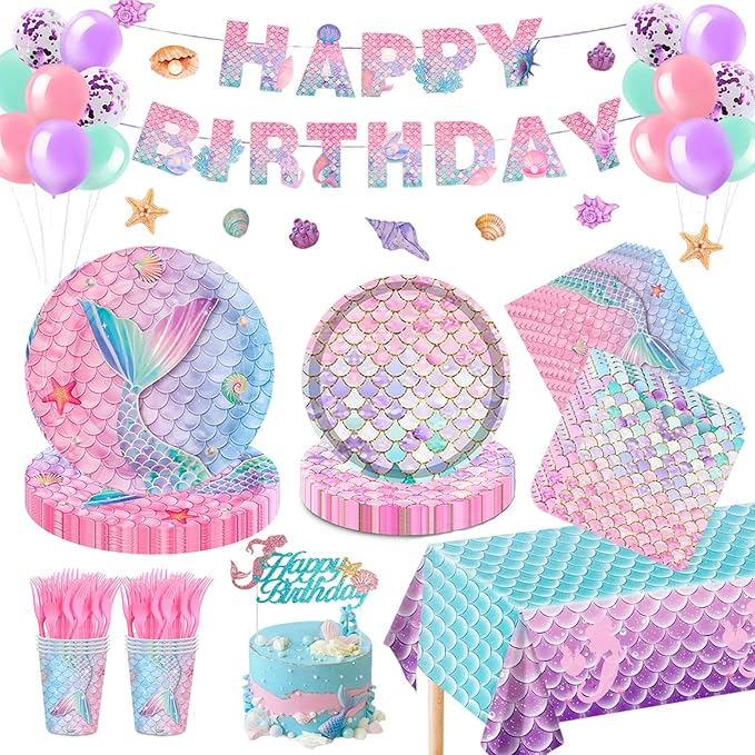 Mermaid Birthday Decorations Little Mermaid Party