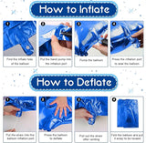 35th Birthday Balloon Decoration for Men, Big Self Inflating Dark