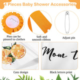 Xinnun 4 Pieces Little Cutie Citrus Mom to Be Sash Baby Shower