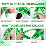 18 Pcs Green Blue Star Balloons, Blue and Green Balloon with 6 Pcs