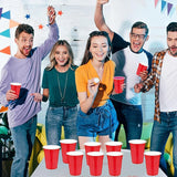 120 pcs 12 oz red plastic cups Christmas plasitc cups red Party Cups