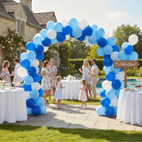 KADBANER White Blue Light blue Balloons,100 Pack 12 Inch Latex