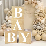 Baby Boxes with Letters for Baby Shower Decorations Gender Reveal