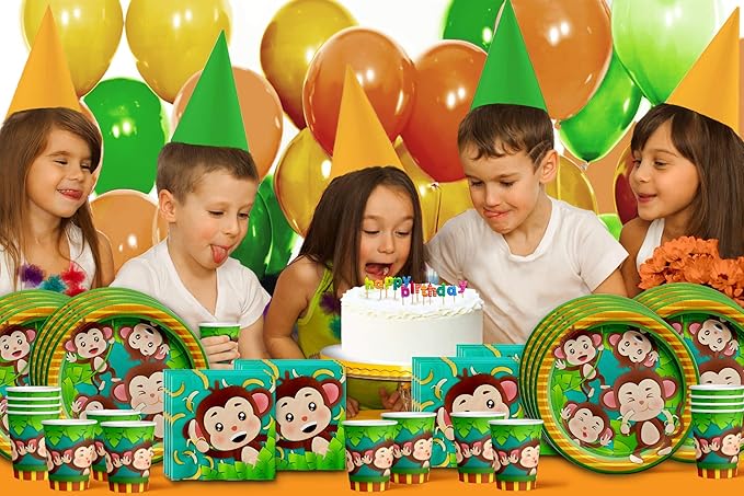 Monkey Birthday Party Supplies Jungle Animal Party Supplies Zoo