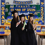 Graduation Decorations Class of 2026 Blue and Gold Graduation Party