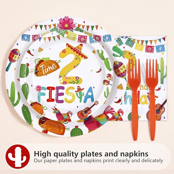 96Pcs Taco Twosday Party Decorations Mexican Fiesta 2nd Birthday
