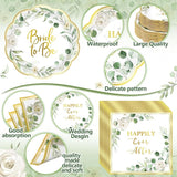 452 Pcs Sage Green Bridal Shower Decorations for 50 Eucalyptus