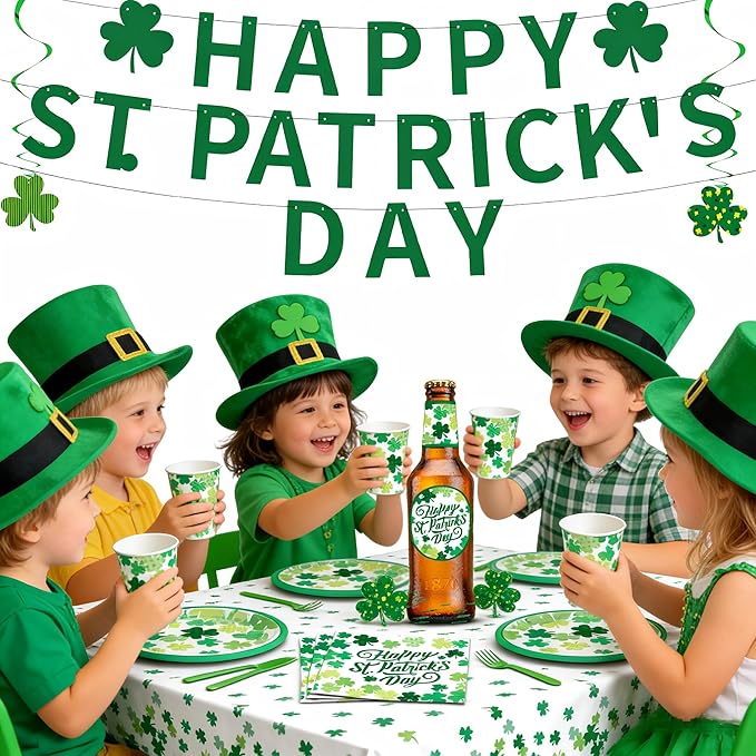 St Patricks Day Plates and Napkins St Patricks Day Decorations Party