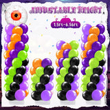 2 Set Halloween Eyeball Balloon Column Stand Kit with Red Green