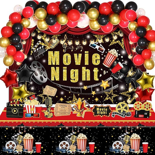 99 Pcs Movie Night Party Decorations Kit Film Supplies Include