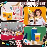 100 Pcs Movie Night Cups 12 Oz Clear Disposable Plastic Drinking
