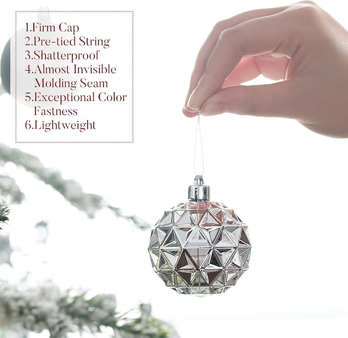 Valery Madelyn Christmas Tree Decorations Ornament Set, 50ct 2.36 Inch