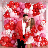 Valentines Day Balloons Arch Garland Kit 126Pcs Red Pink Valentines